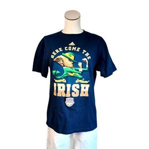 NOTRE DAME • Medium Fighting Irish football 2013 Championship shirt unisex blue